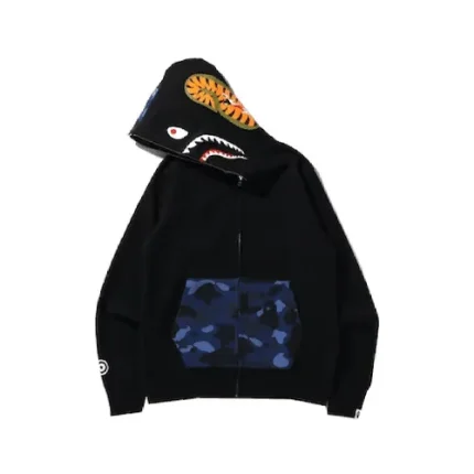 BAPE Color Camo Shark Full Zip Hoodie (SS23) – Black